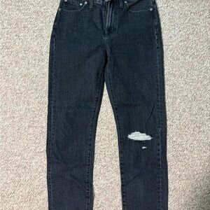 Madewell Black Straight Leg Jeans